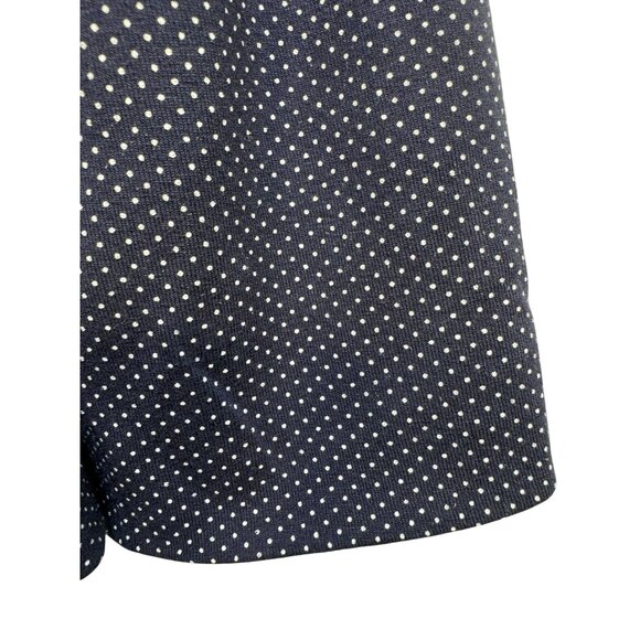 Chicos Womens Knit Polka Dot Blazer Size 1 (8/10)Navy White Blue Stretch - Picture 3 of 9
